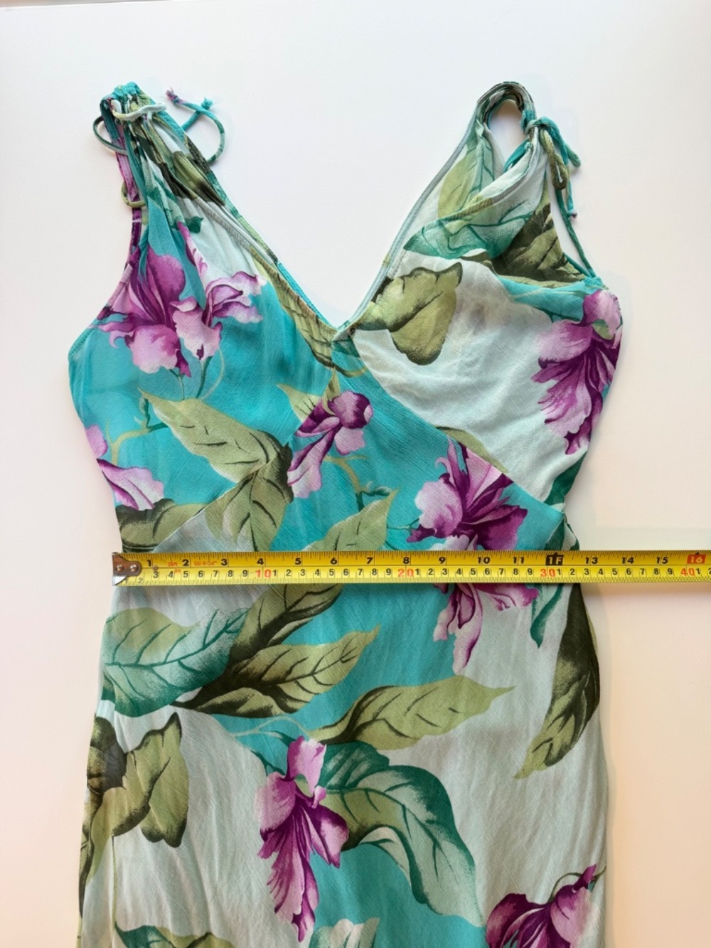Jean Basic Turquoise Tropical Floral Maxi Dress - Picture 8 of 9